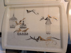 Set Of 4 Vintage 1950 s Mcm Tv Lap Trays Mid Centry Modern Fiberglass Birdcages