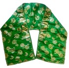 Green   Gold Qipao Cheongsam Dress With Matching Wrap
