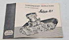 Supplementary Instructions For The Synchronized Leica Iiif Manual Printed 1950