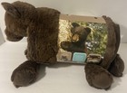 Little Miracles Snuggle Me Sherpa 2pc Baby Blanket   Bear Plush Pillow Brown New