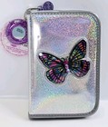 Vintage Lisa Frank Fantastic Fashions Zip Up Organizer Butterfly Silver Rare Tag