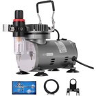 Dual Action Airbrush Compressor Kit W  Spray Booth Portable Hobby Paint Booth