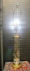 Dresden Signed Fine Cut Crystal And Solid Brass Extra Large Table Lamp - Mint 