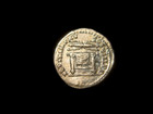 Titus  Ad 79-81  Denarius  Rome Ad 80  Thunderbolt On Guirlanded Table 