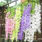 12pcs Artificial Fake Wisteria Vine Ratta Hanging Garland Silk Flowers Decor