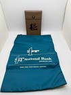 Vintage First National Bank Of Burlington Iowa Money Bag   Checkbook Holder