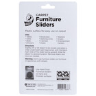 Duck Brand Plastic Carpet Furniture Sliders  3-1 2 In  Diameter   4-pack  brown 