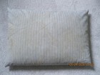 Vintage Blue   White Striped Ticking Feather Pillow Down Farmhouse Homestead