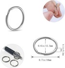 100 Pcs Split Ring  Small Key Rings Bulk Split Keychain Rings Diy Craft Metal   