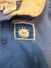 Vintage Kids Play Blue Waffle Knit Cardigan Jacket