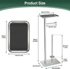 Toilet Paper Holder Stand With Top Shelf  Freestanding For 4 Reserve Rolls