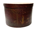 Antique 19th C  Rare Paint Decorated Large Pantry hat Box  Great Condition  Aafa