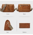 Crossbody Bag For Women Bohemian Vintage Stylish Purse Vegan Leather Shoulder   