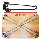 28  Height Black Foldable Hairpin Table Legs  set Of 4  Folding Table Legs 3 8 