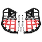For Yamaha Yfz 450 Nerf Bars Pro Peg Heel Guard Black Bars With Red Nets
