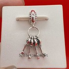 New 925 Sterling Silver Keys Of Love Dangle Charm charm For Bracelet