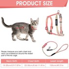 Cat Harness And Leash Set  Adjustable Gradient Kitten Harness Escape Proof Ha   
