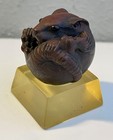 Vintage Japanese    resin    Netsuke Carved Coiled Rat Attributed To Artist Masanao