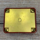 Vintage Hinged Tin Made In Holland Floral Red Gold Tin Box Storage Container