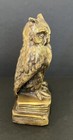 Vintage Brass Owl On Books Figurine 4 75    Tall X 2 5    Long 20 Oz Weight
