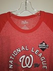 Washington Nationals 2019 Champs Medium Womens Red Graphic Logo Long Sleeve