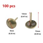 Upholstery Nails tacks 3 8   Decorative Furniture Push Pins  Antique Brass Fi   