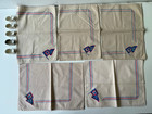American Airlines 5 Vintage Cloth Napkins   5 Metal Napkin Rings W  Logo