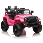 Yescom 12v Kids Ride On Truck Car Jeep With Remote Control  Led Lights 3 Speeds