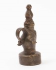 Antique Brass Indian Elephant Figure Riveted Horn Cap 113 1 Grams   3 5  Long
