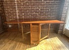 Vintage Romanian Danish Mid Century Modern Drop Leaf Dinette Set W Four Chairs