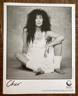 Lot 2x Vintage Original 1980s Cher Press Photograph Geffen Records Promo Photo