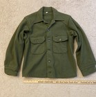 Vintage 1950s Us Army Korean War Wool Field Shirt  Mens  Olive Green