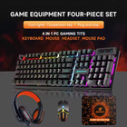 New Gaming Wired Keyboard Combo Gaming Mouse  Headset  And Mousepad C717