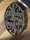 Vintage Antique Sad Iron Flat Iron Metal Trivet -  best On Earth  Brand