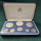 1973 First National Coinage Of Barbados Proof Set W  2 Siver Coins Franklin Mint