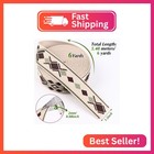 Boho Style Webbing 1 5 Inch -6 Yards Jacquard Webbing Beige Black Diamond Shape