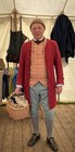 18th Century Colonial Red Coat Georgian Gentleman Costume Historical Reenactment