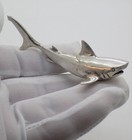 Vintage Italian Handmade Genuine Silver Large Shark Figurine Sculpture