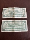 Two Canadian One Dollar Banknotes-ottawa 1954