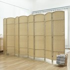 8 Panel Room Divider Freestanding Folding Privacy Screen Beige