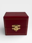 Mma Vintage Hinged Faberge Egg Style Pendant Necklace Earrings Box Set Red