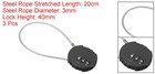 3pcs 7 8  Small Combination Lock 3 Digit Padlock
