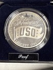 1991 Uso 50th Anniversary Proof Commemorative 90  Silver Dollar Ogp Us Coin