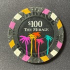 Mirage Las Vegas Nevada  100 Casino Chip 1996 Obsolete Gaming Token Closed 2024