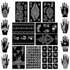 18 Sheets 97pcs Henna Tattoo Stencil Kit  Reusable Mehndi Templates   For Bri   