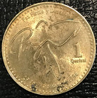 High Grade Au unc Details  spotting  2001 Guatemala 1 Quetzal Coin-agt161