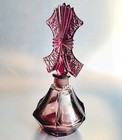 Bottle For Perfume Art Deco Violet Purple Czech Glass Bottle For Arome Oils