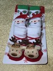 Christmas Holiday Pack Of 2 Pair Rattle Socks Set Size 0-12 Months