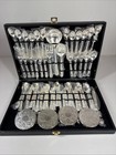 William Rogers   Son Enchanted Rose Silverplate Flatware 63 Pcs Service For 12
