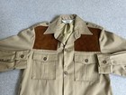 Woolrich Jacket Men Medium Tan Brown Safari Field Shooting Shirt Vintage 60s 70s
